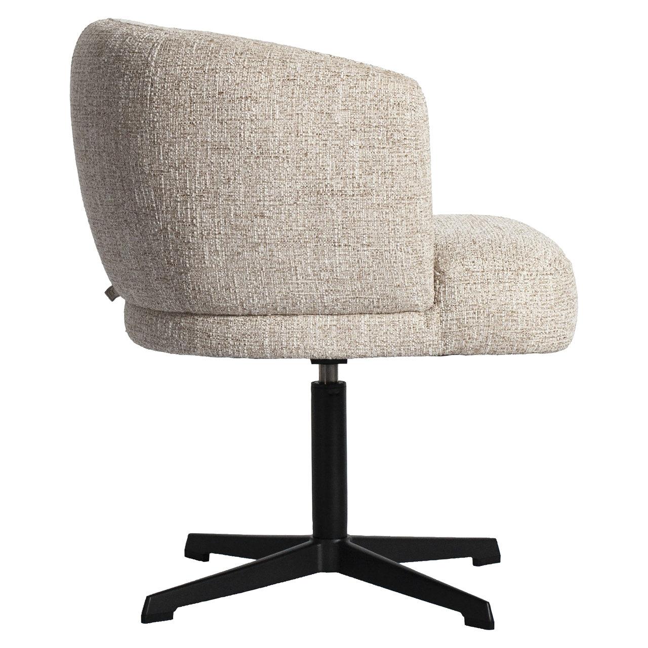 Esszimmerstuhl Dinan cream tweed fire retardant - swivel