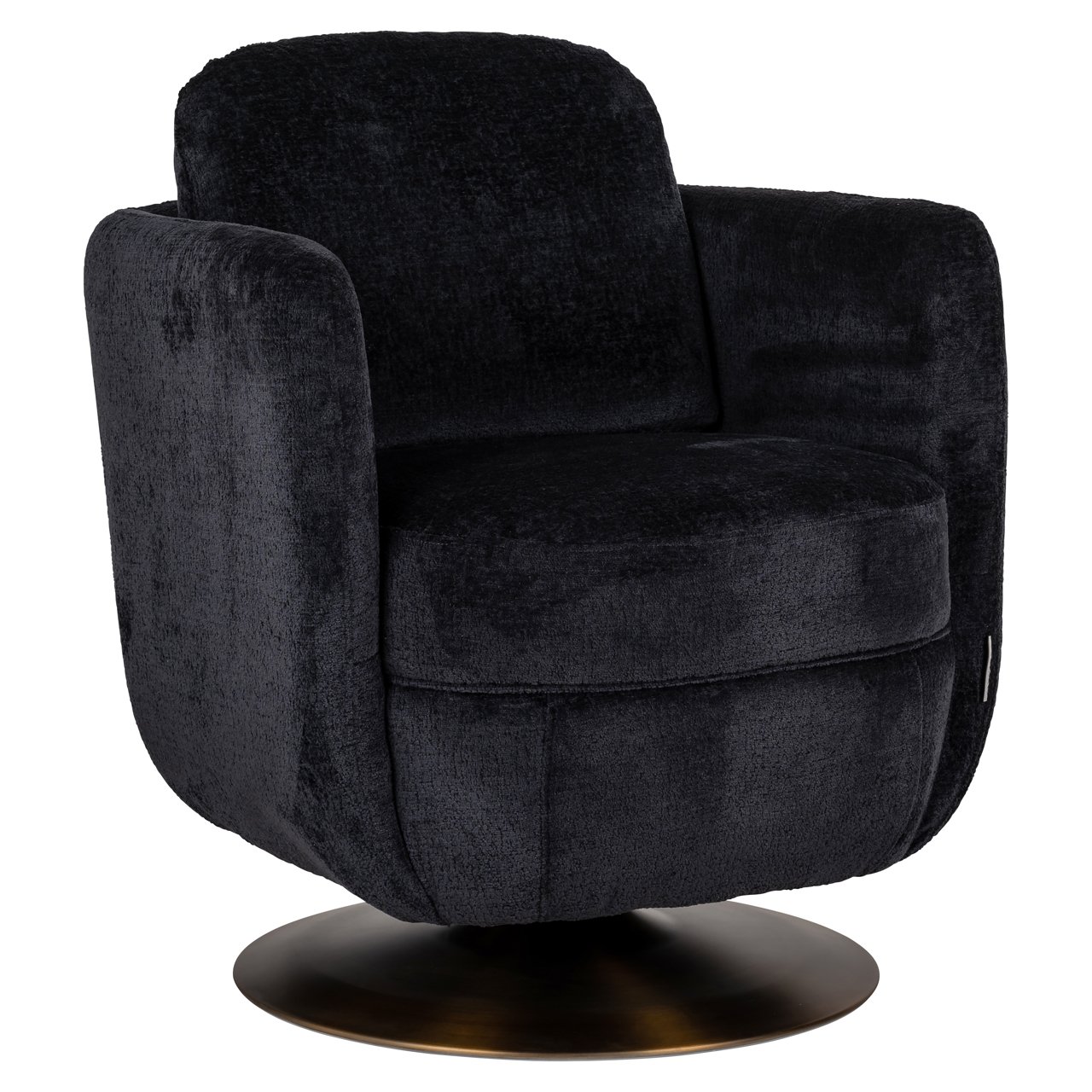 Lounge Stuhl Turner black chenille swivel Lounge Stuhl Turner black chenille swivel