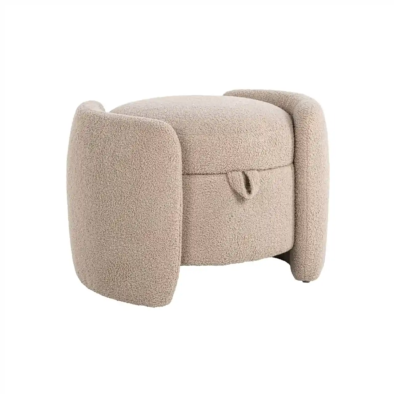 Richmond Fußhocker Fenna sand pelzig