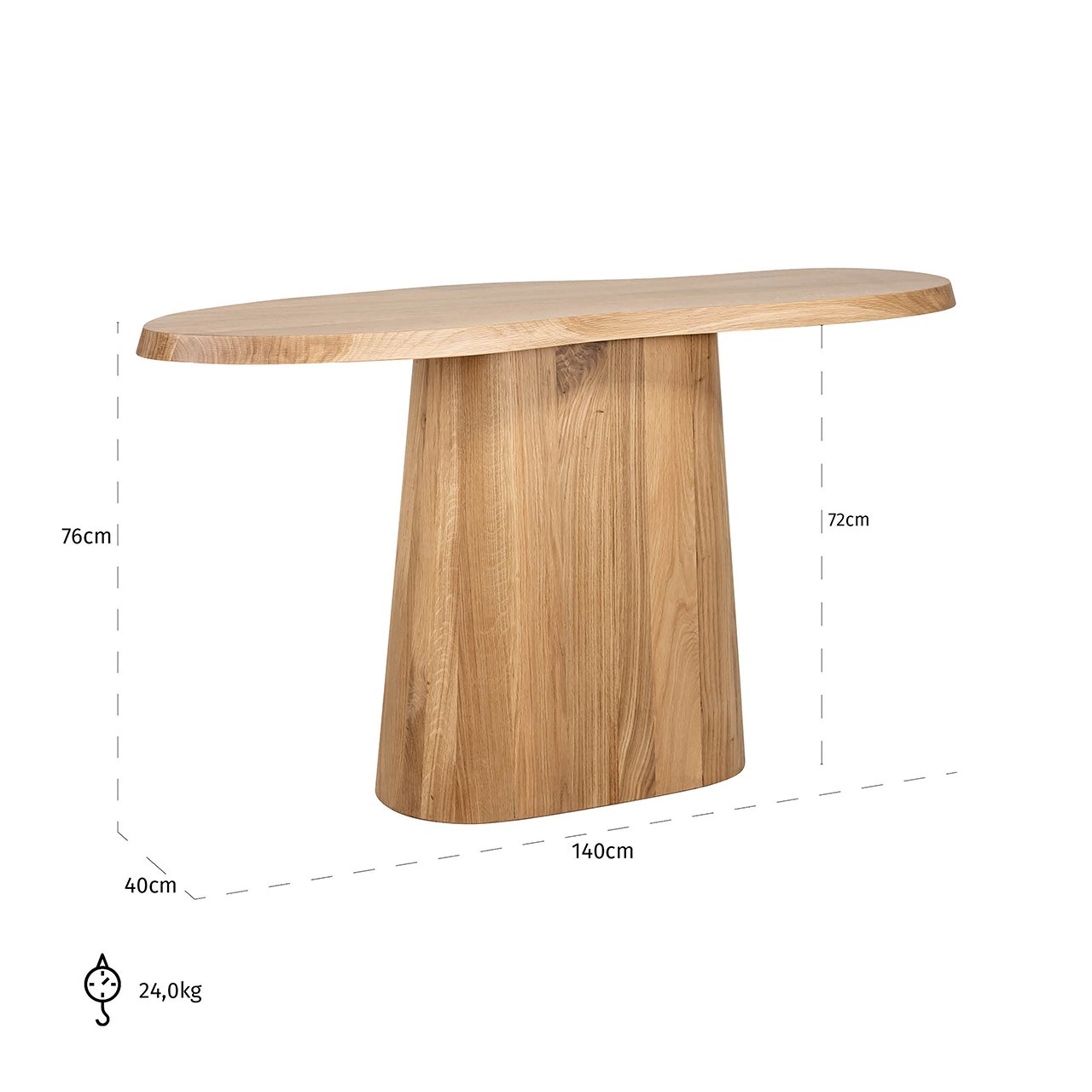 Konsole Riva natural oak