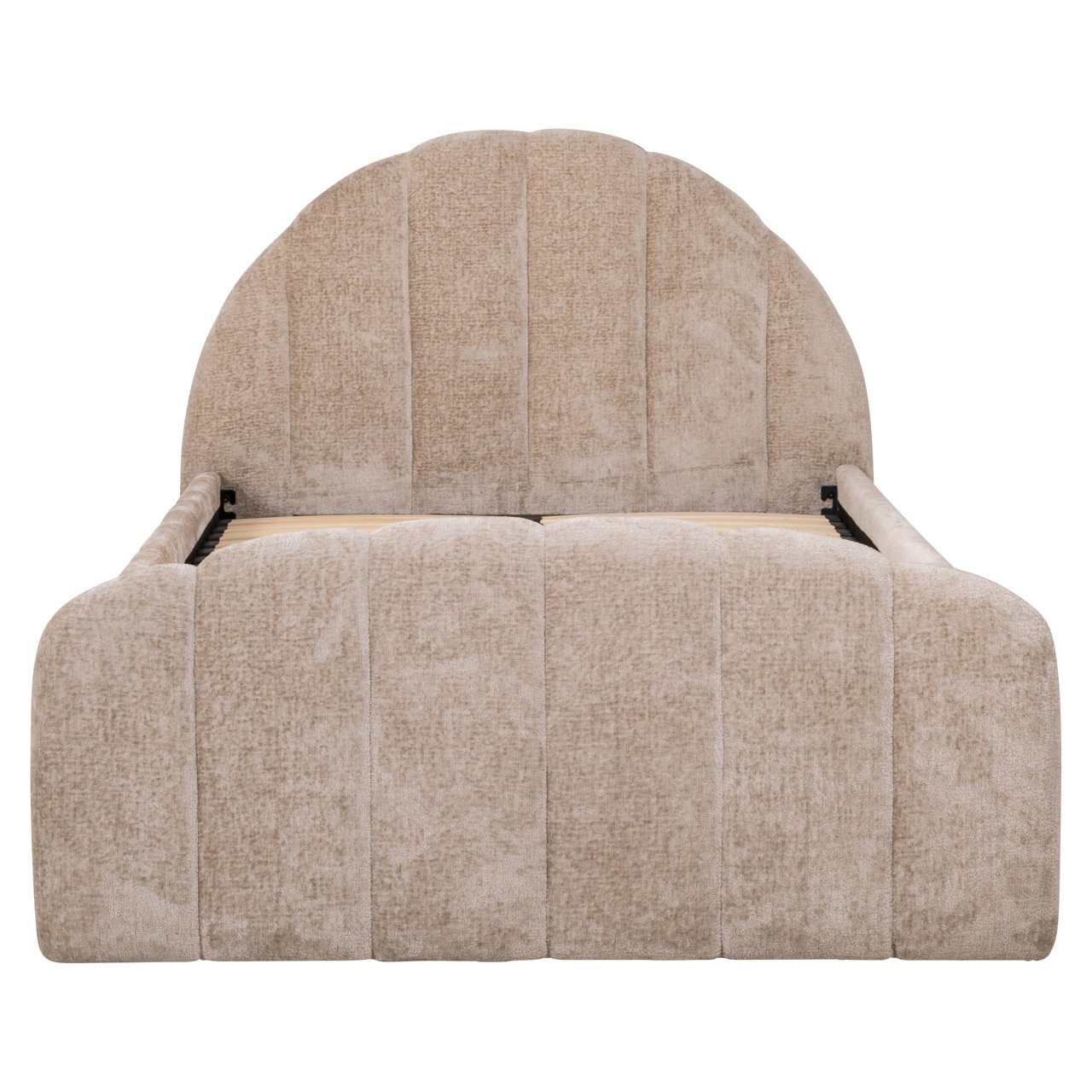 Bett Pixie clay chenille 120x200 with pull-out bed