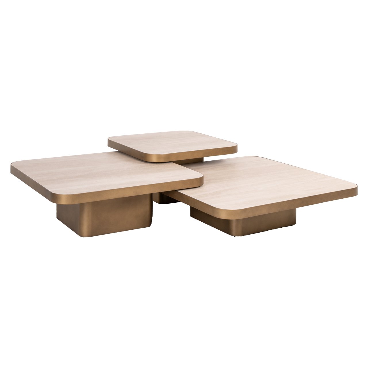 Couchtisch Cumulus beige (Set of 3)