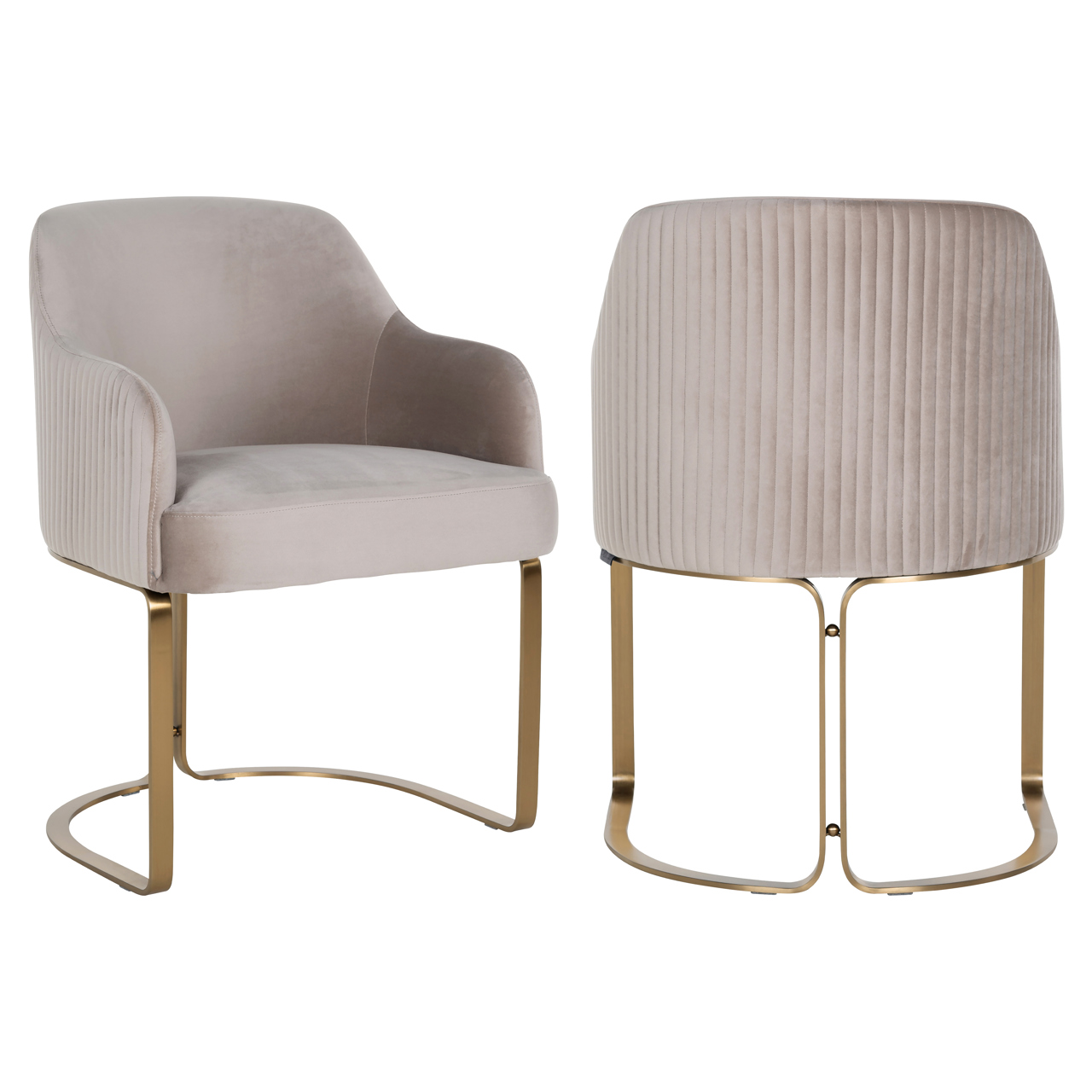 Esszimmerstuhl Hadley khaki velvet fire retardant