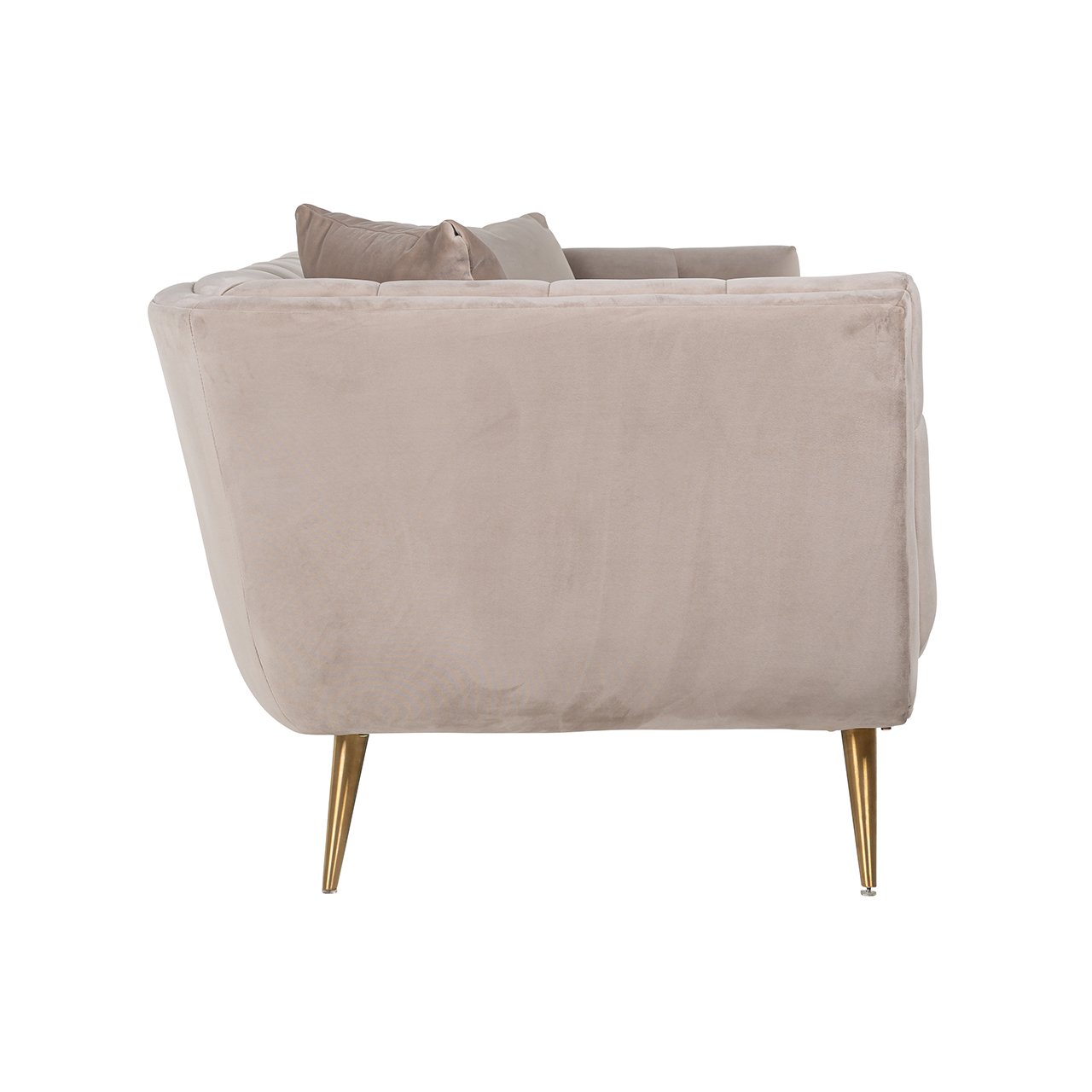 Couch Huxley Khaki velvet / Brushed gold (Quartz Khaki 903)