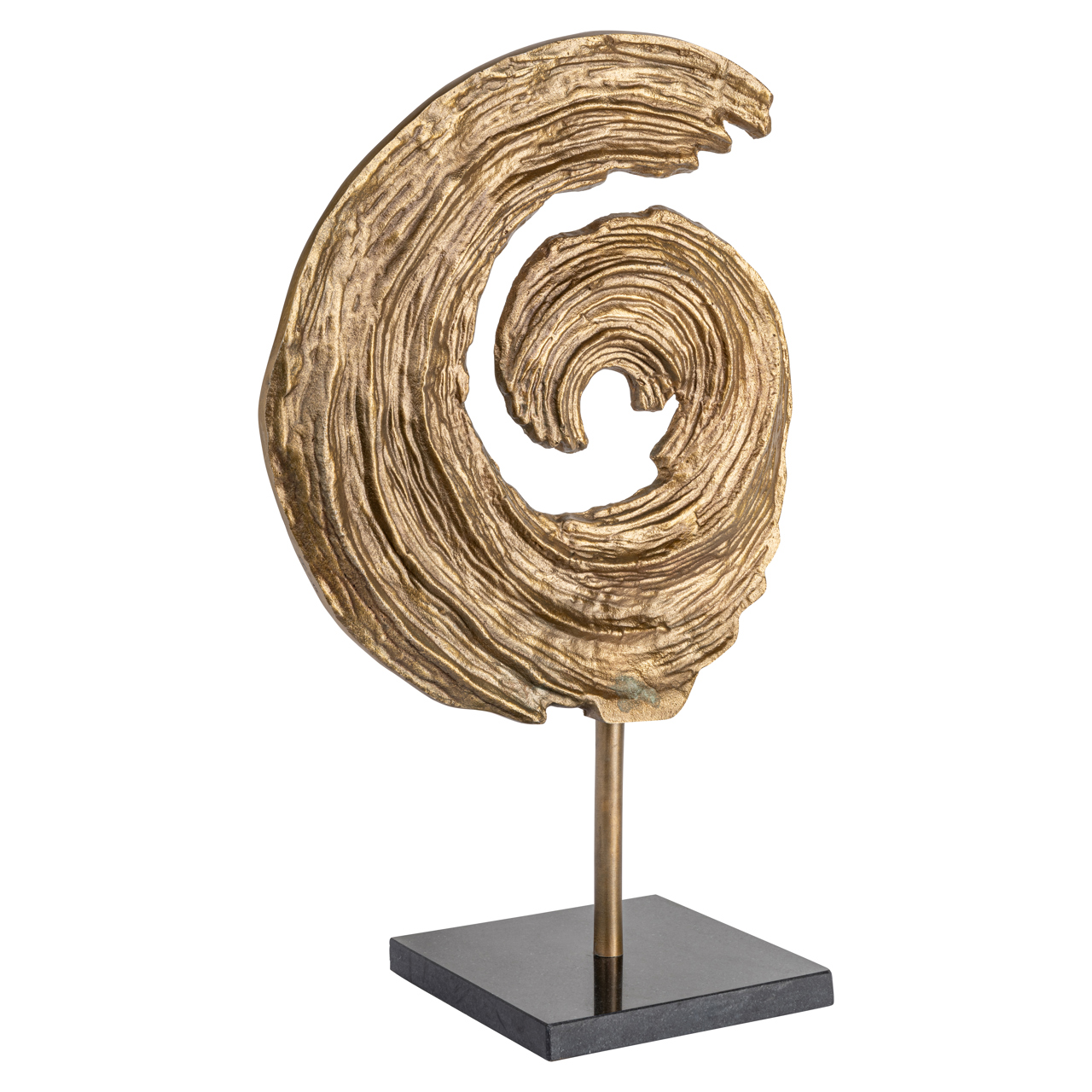 Dekoratives Objekt Swirl brass antique large