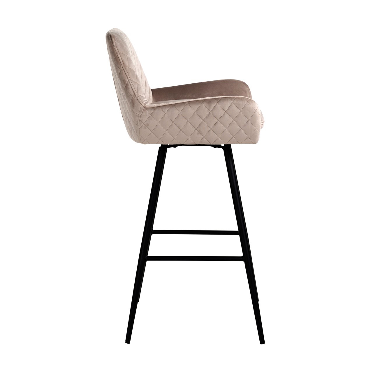 Barhocker Linsey khaki velvet swivel (Set of 2) Barhocker Linsey khaki velvet swivel (Set of 2)