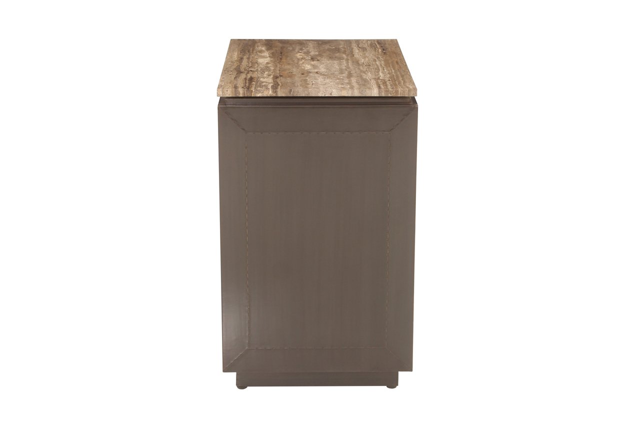 Nachttisch Russo brown 3-drawers