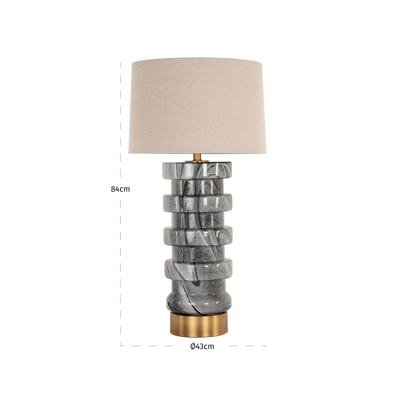 Tischlampe Jaylee black/white