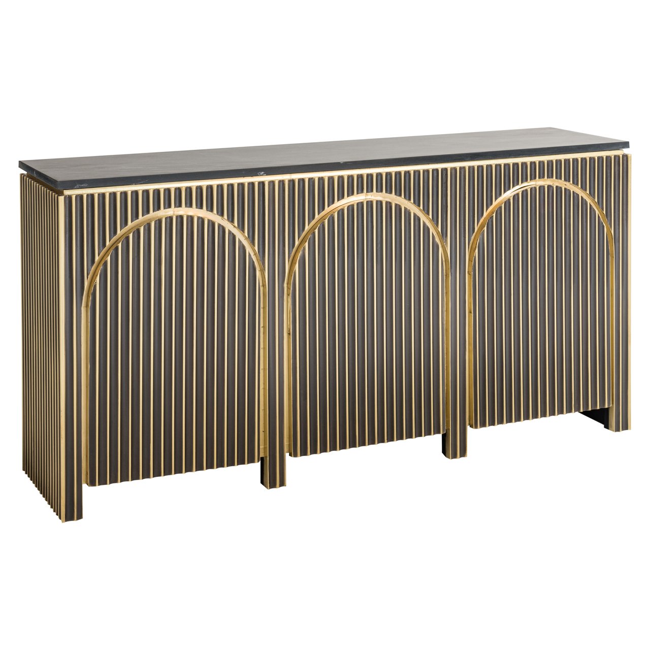 Sideboard Les Arcs brushed gold