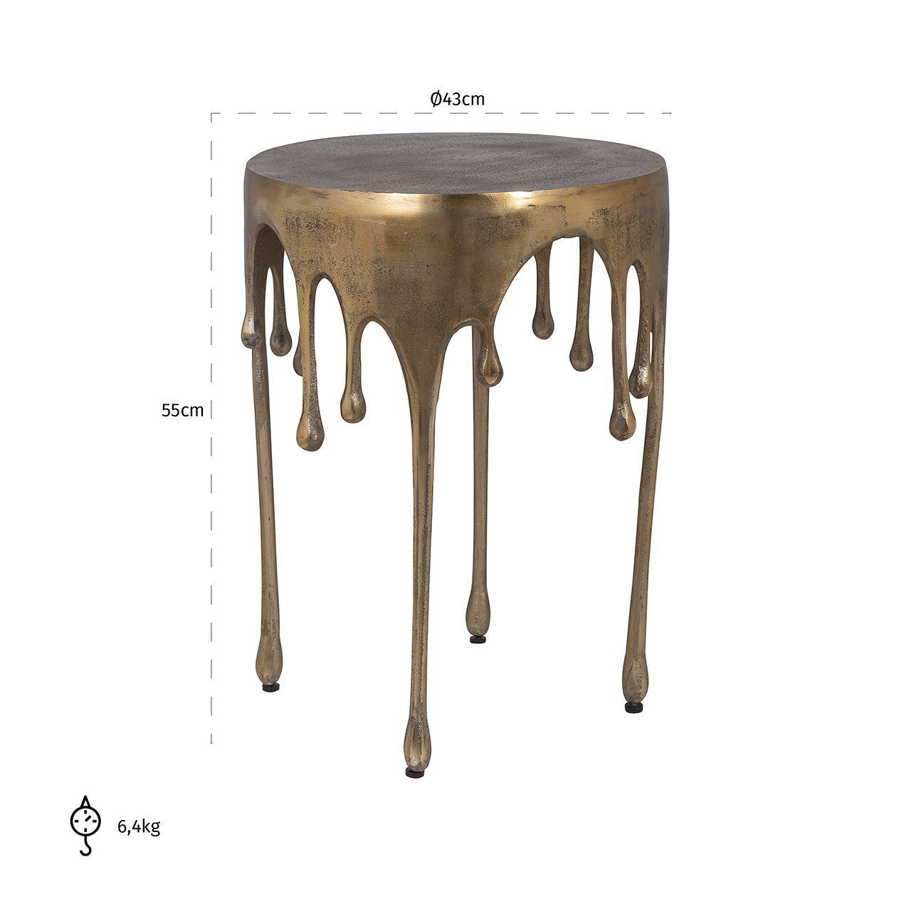 Beistelltisch Carly brushed gold