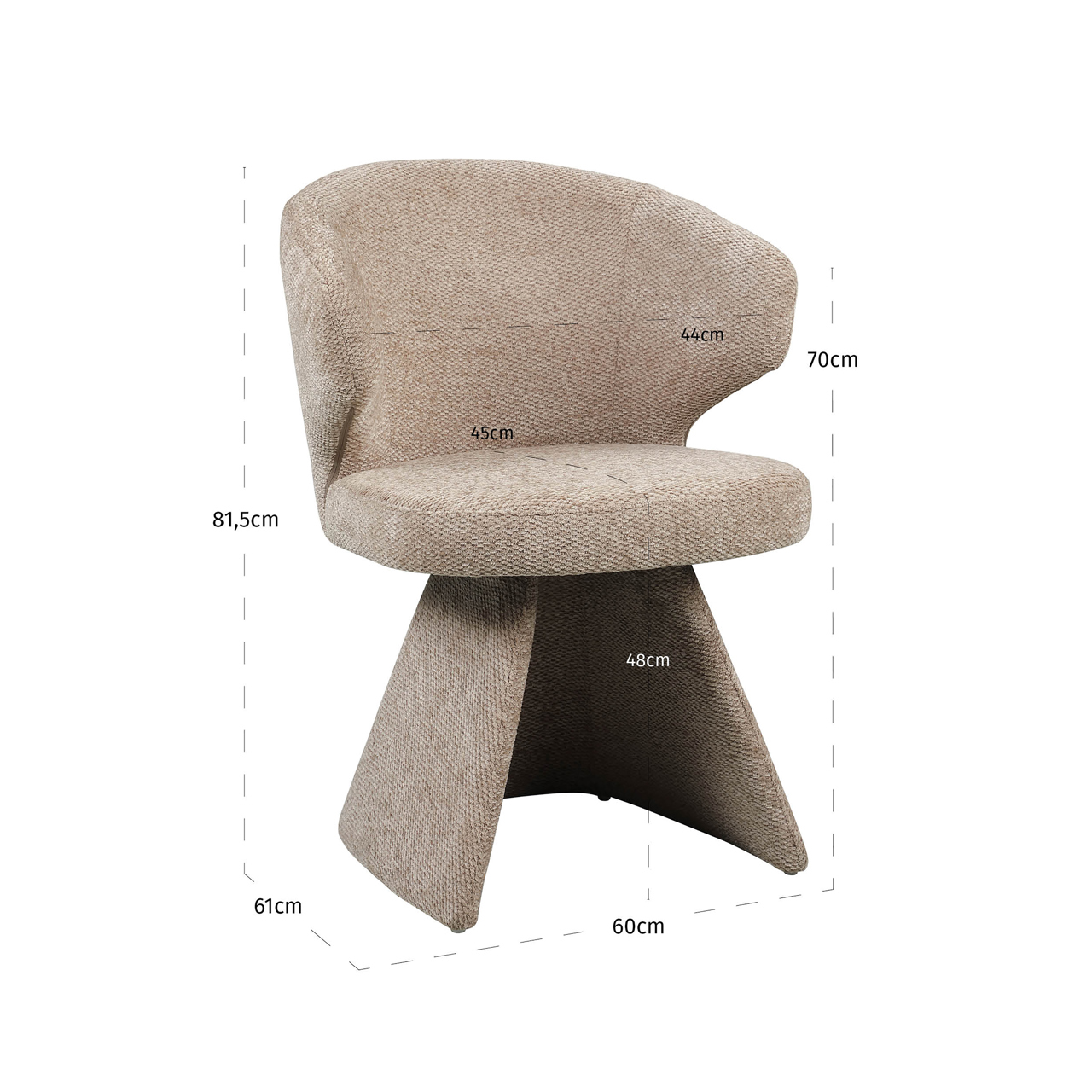 Esszimmerstuhl Zenith mocca boldweave