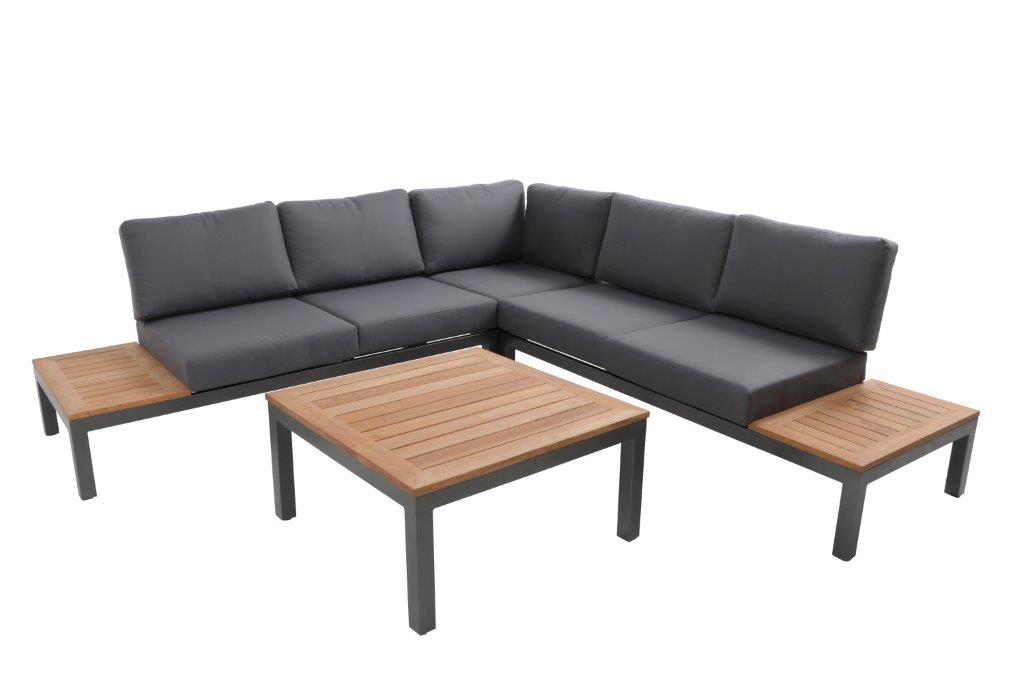 MWH Reno Loungeecke 4-teilig Aluminium/Teak 