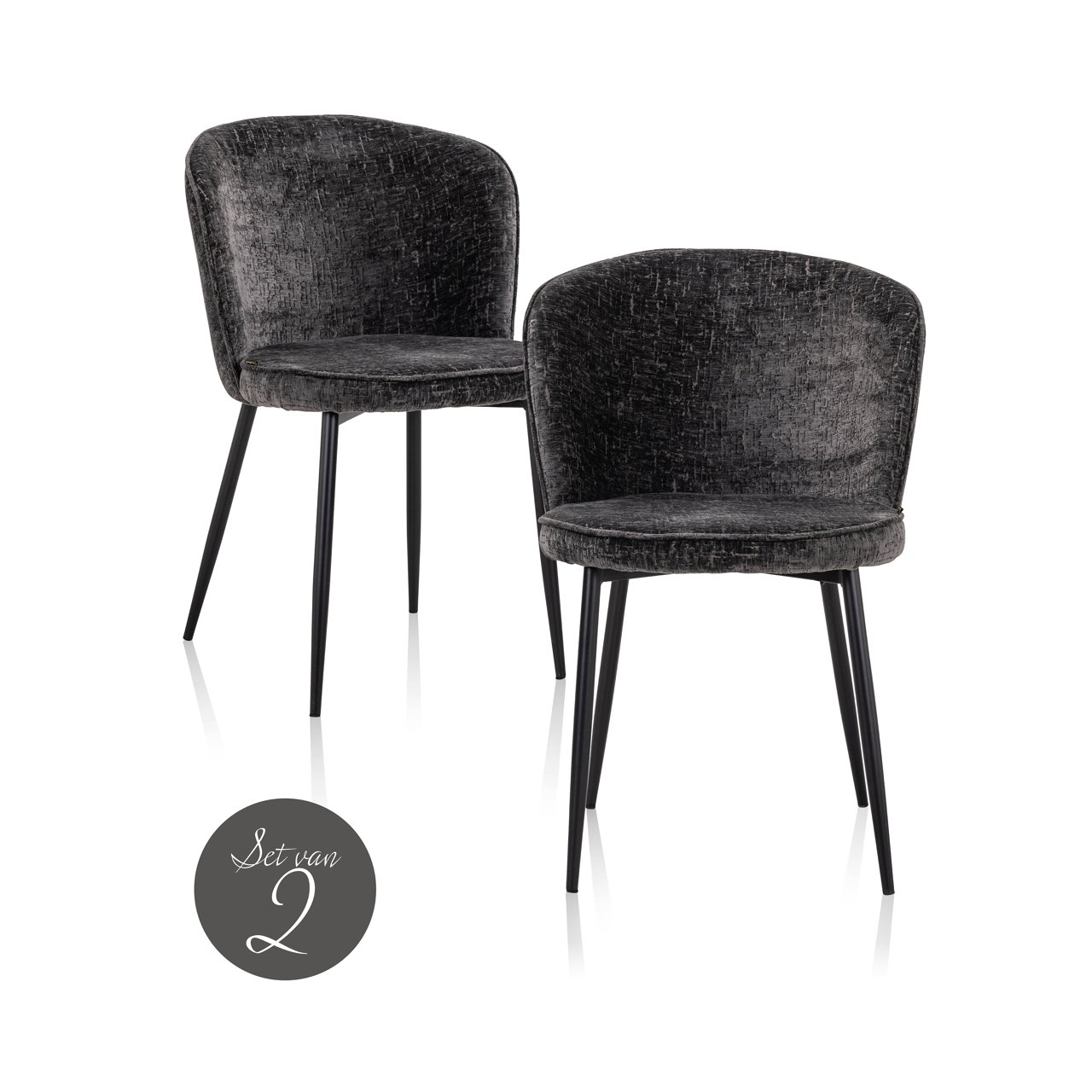 Esszimmerstuhl Sandy graphite island (Set of 2)