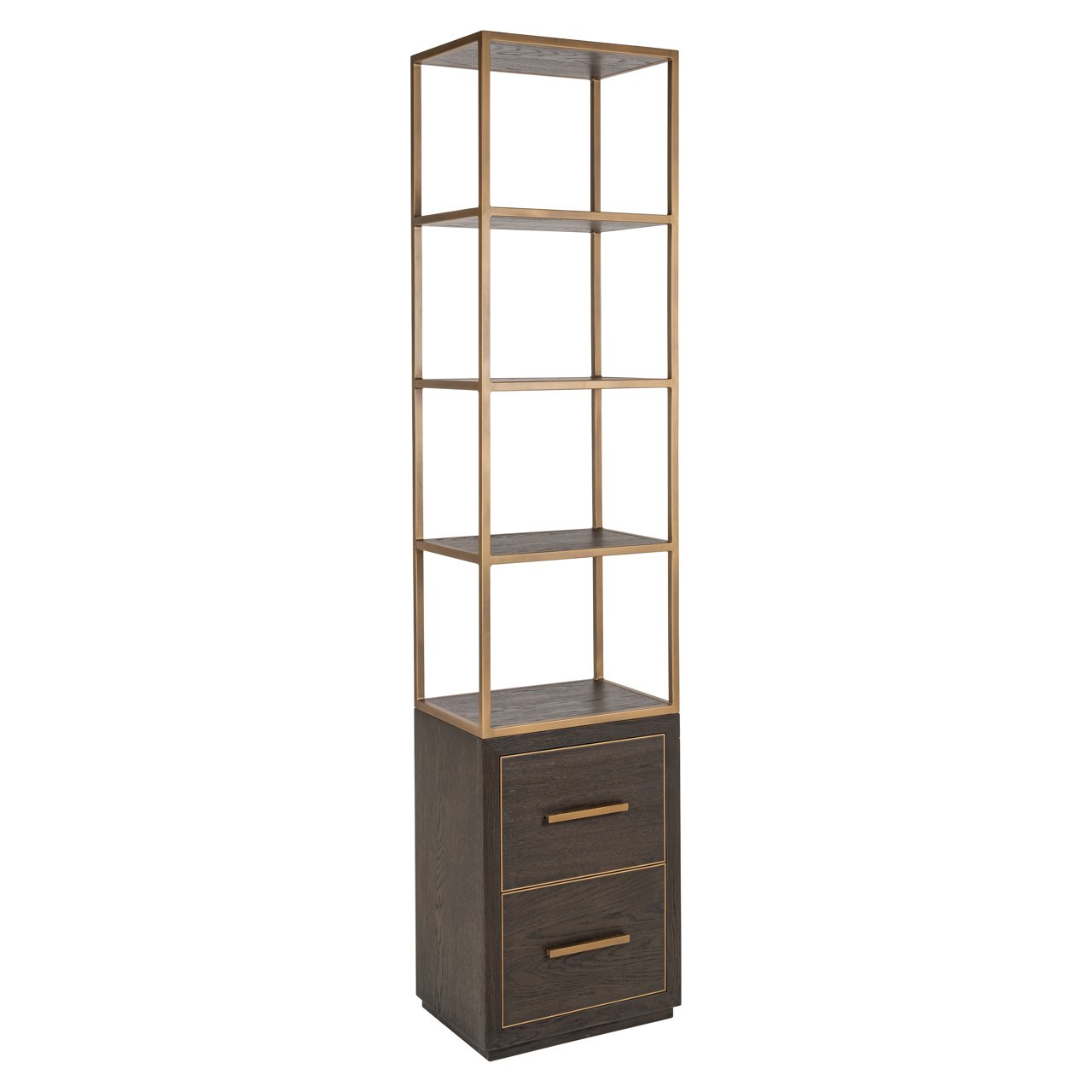 Vitrine Carter brown small 2-drawers