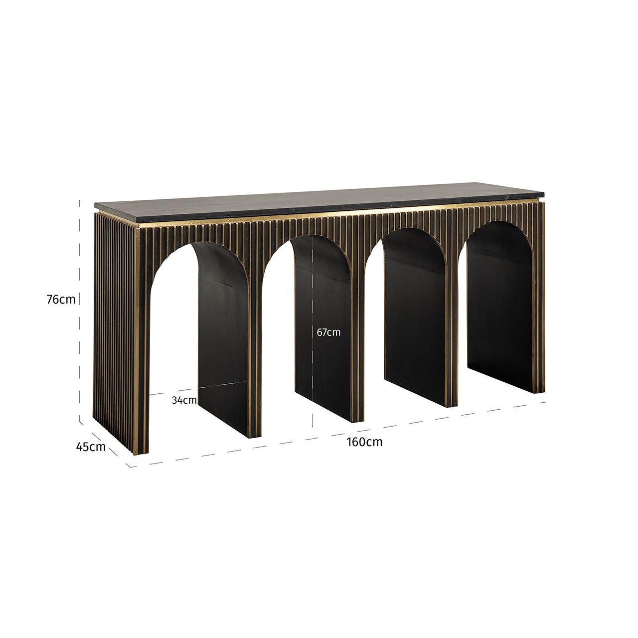 Ablagetisch Les Arcs (Brushed Gold) Ablagetisch Les Arcs (Brushed Gold)