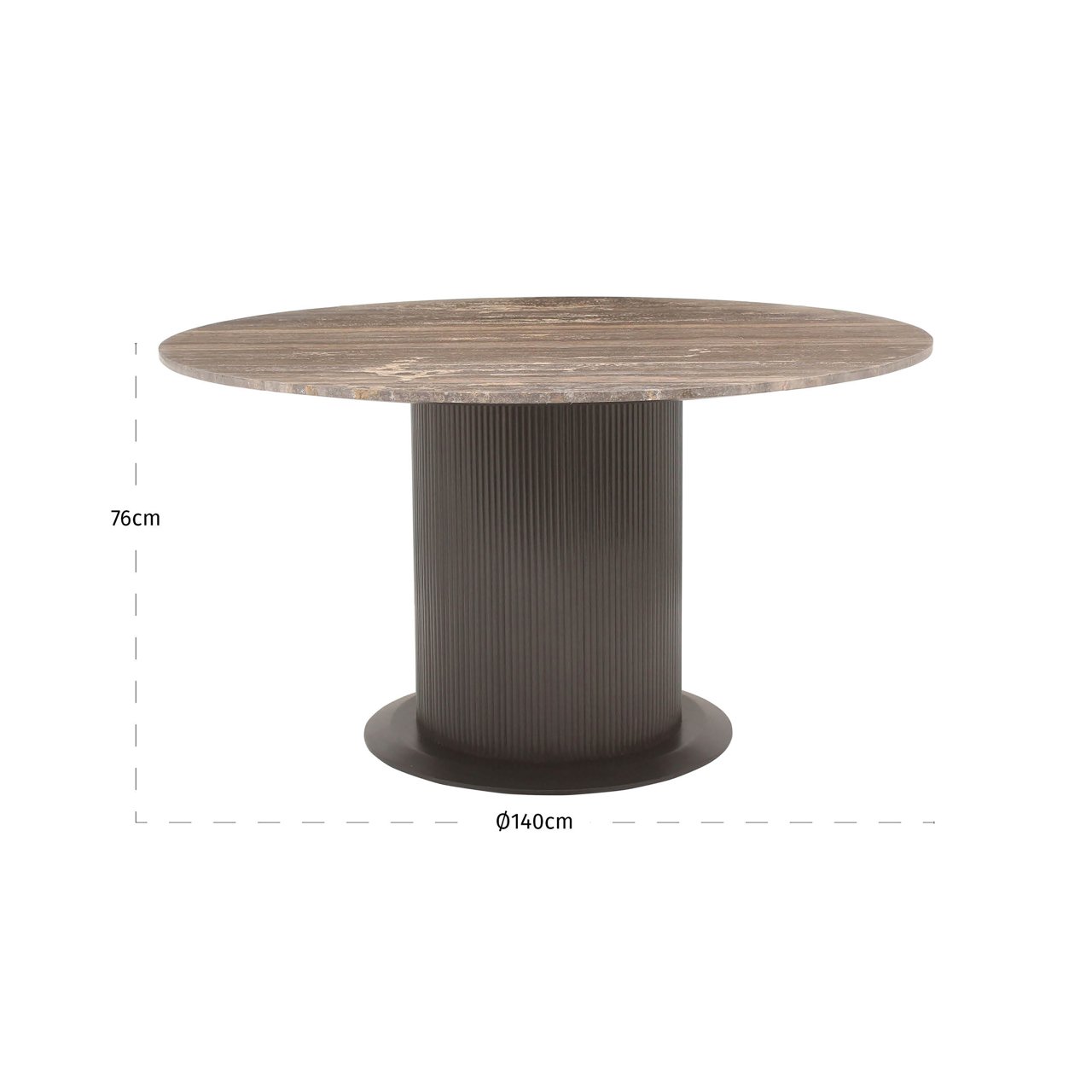 Esstisch Russo ash brown 140Ø