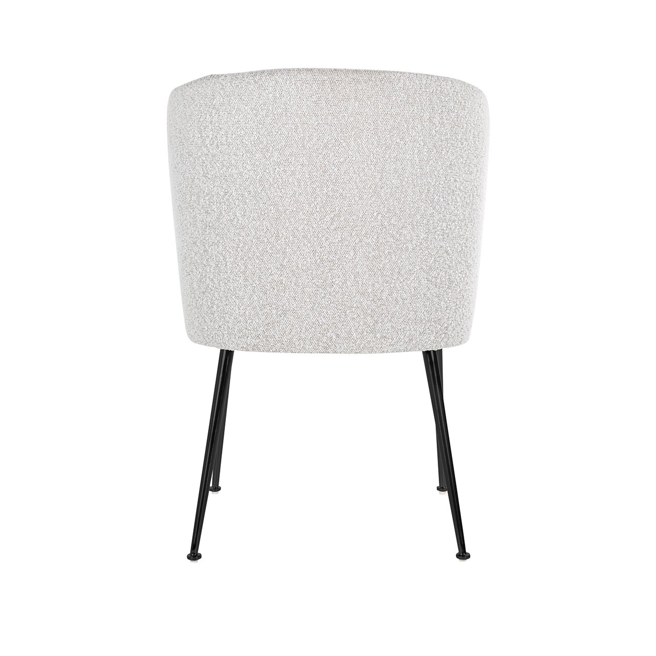 Stuhl Fallon White Bouclé / black (Copenhagen 900 Bouclé White)