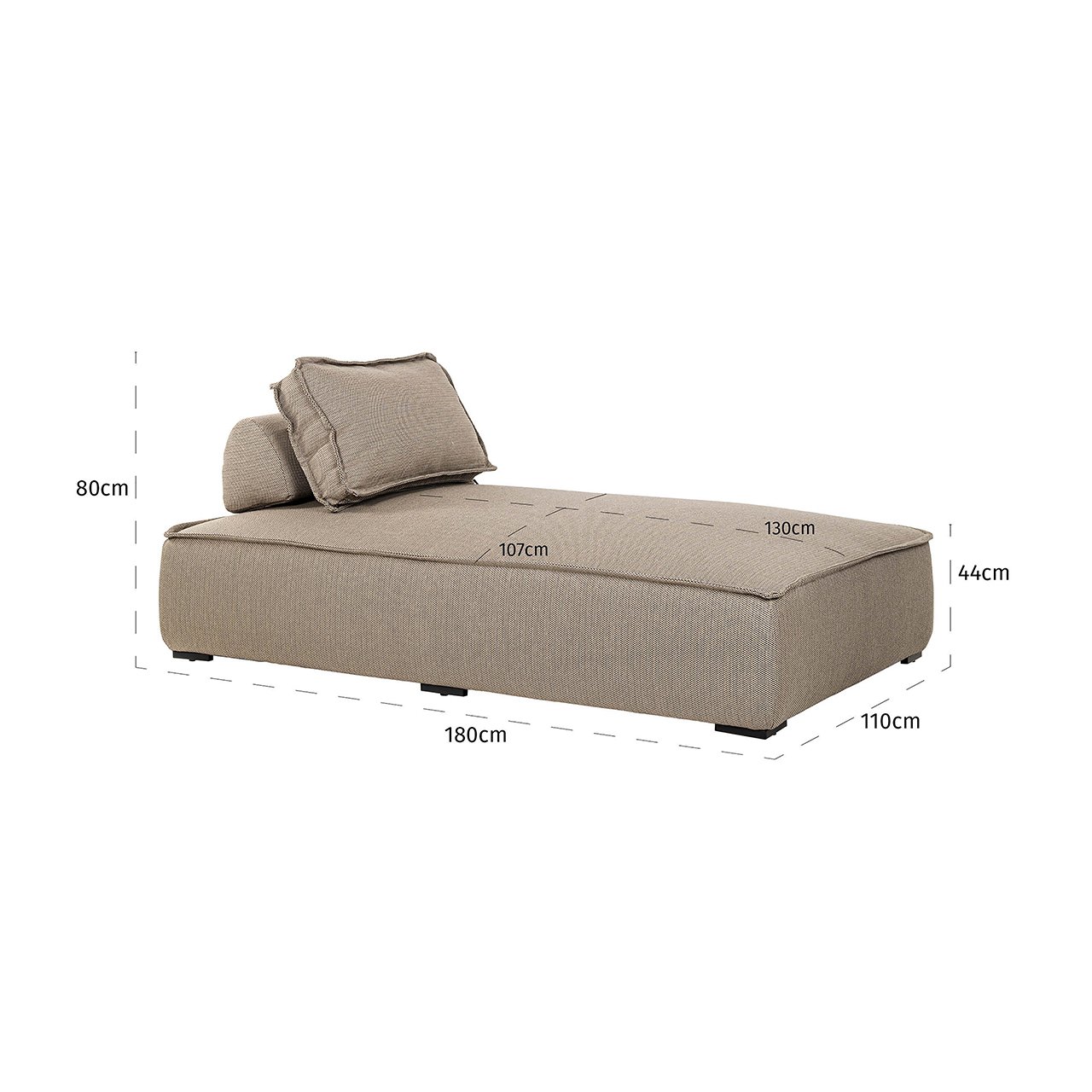 Outdoor Daybed Jondal taupe (22085 Taupe) Outdoor Daybed Jondal taupe (22085 Taupe)