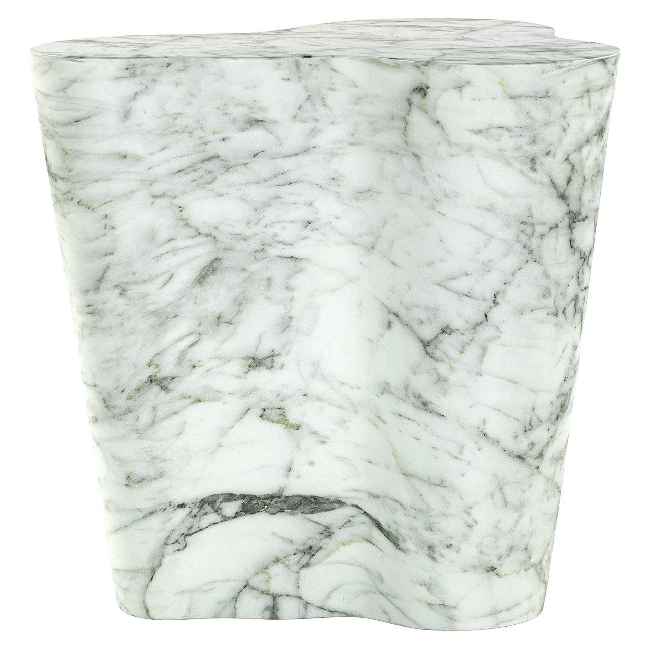 Beistelltisch Rockyard Kunstmarmor Weiß Indoor/Outdoor (White)