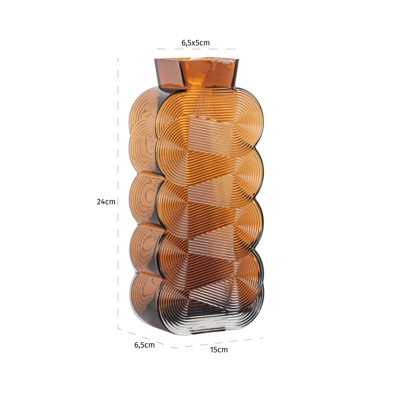 Vase Venice brown large