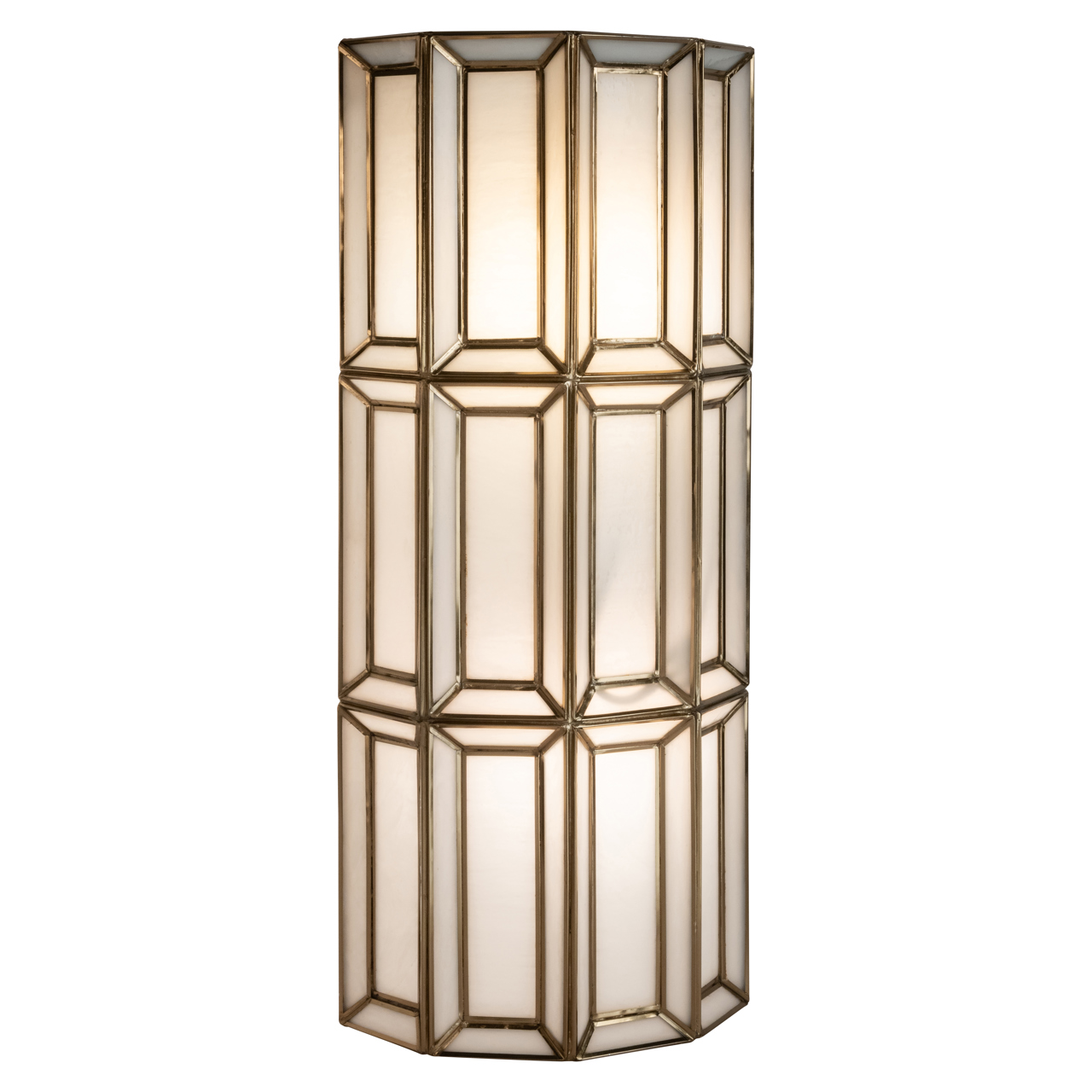 Wandlampe Opal brass antique