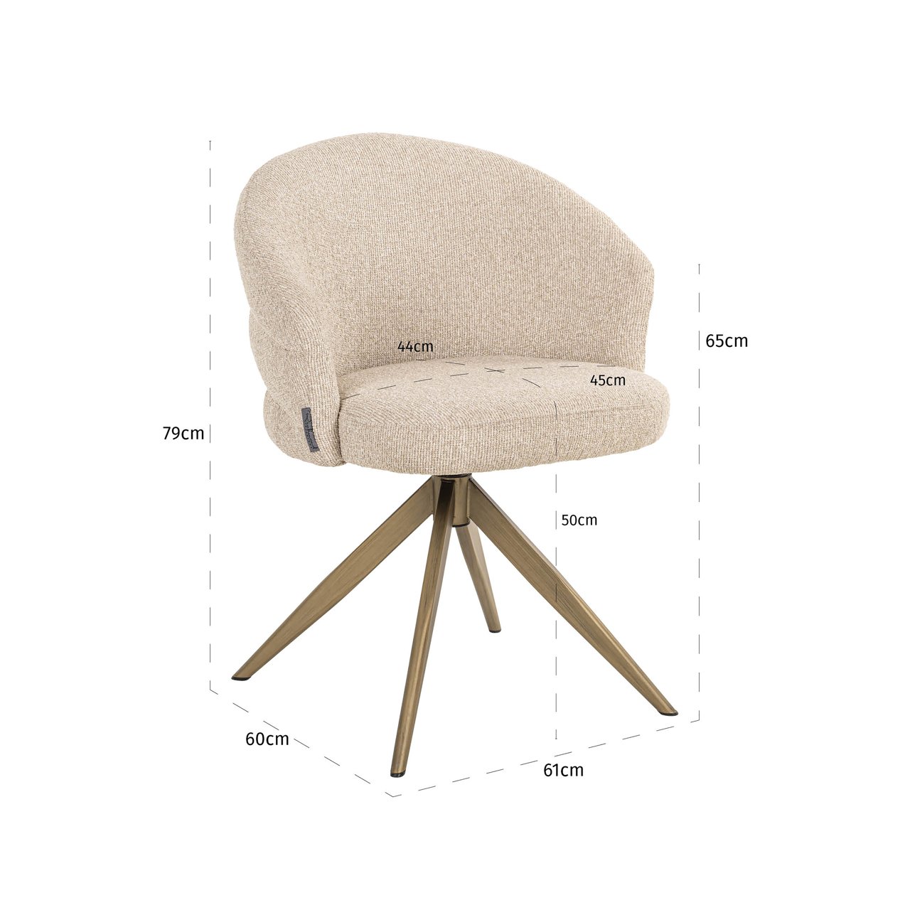 Esszimmerstuhl Zendaya biscotti swivel fire retardant