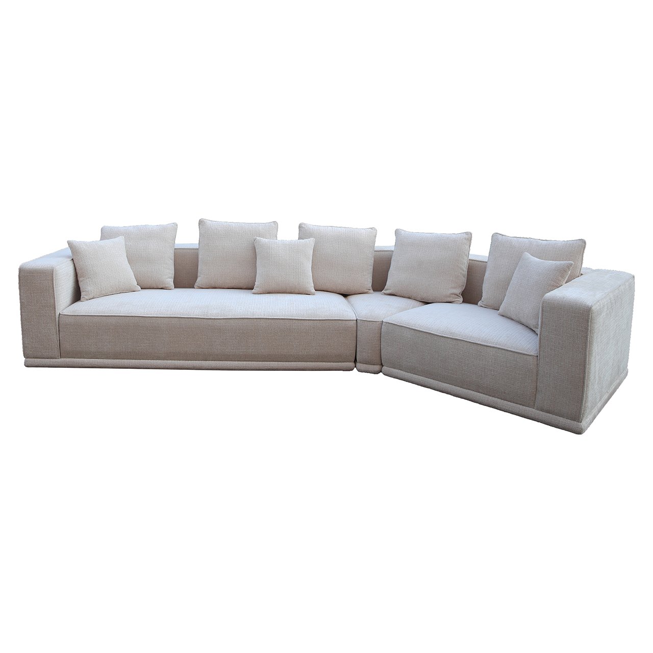 Sofa Lusso 4-Sitzer beige Chenille (Niagara 902 beige)