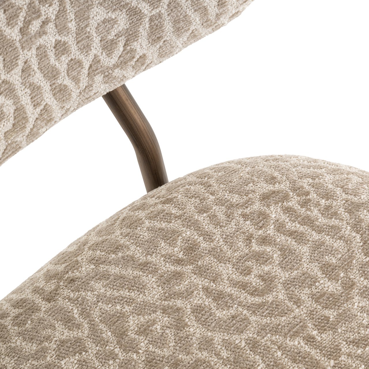 Thekenstuhl Xenia beige leopard fire retardant (Set of 2)