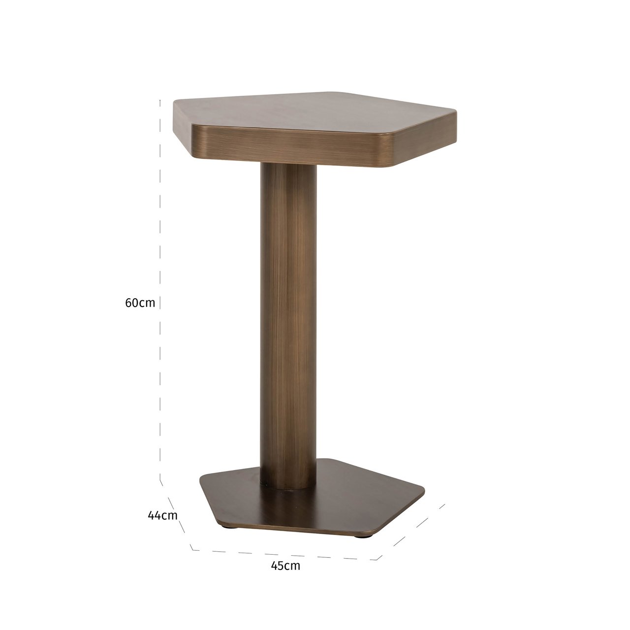 Beistelltisch Hexa brushed gold Beistelltisch Hexa brushed gold