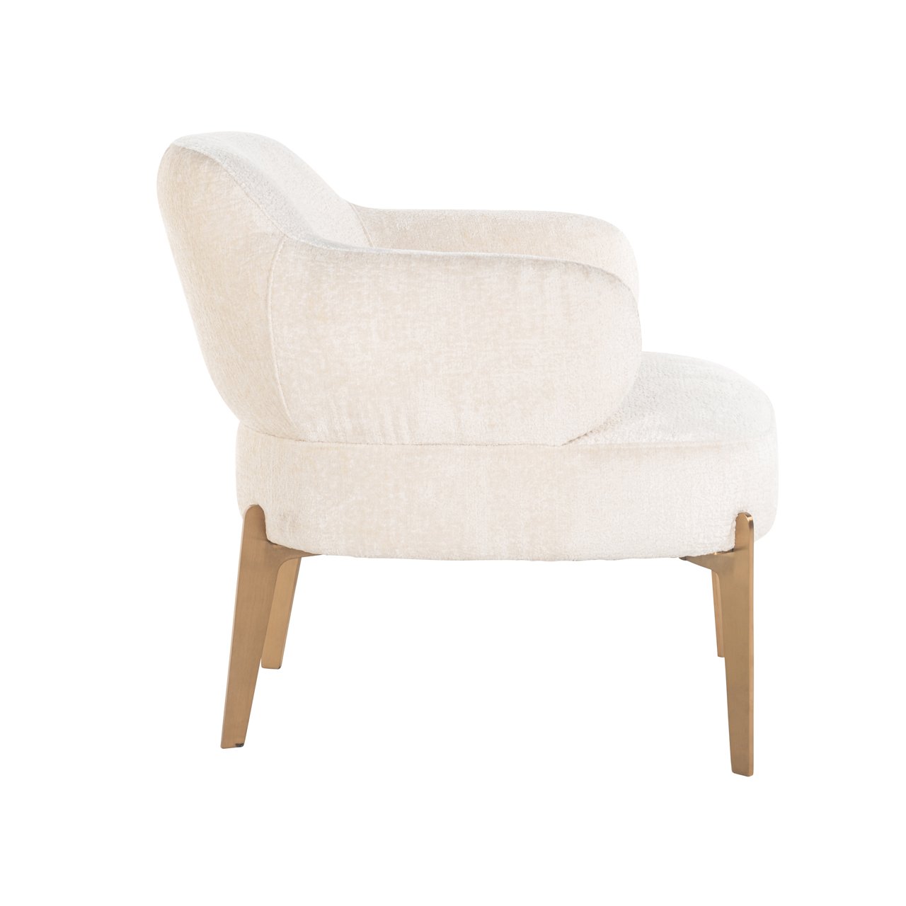 Lounge Stuhl Venus white chenille