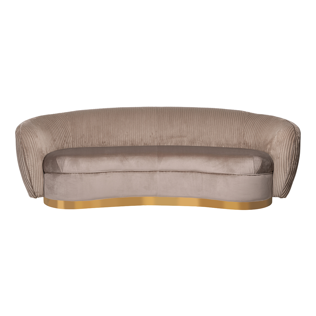 Couch Waylon Nougat velvet + Rippe Couch Waylon Nougat velvet + Rippe