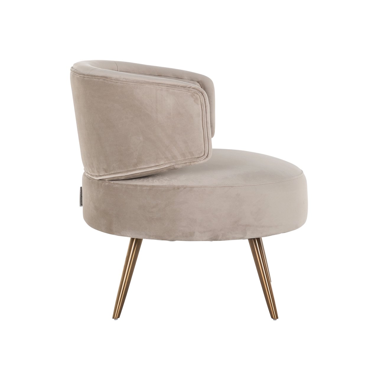 Lounge Stuhl Hazel khaki velvet fire retardant Lounge Stuhl Hazel khaki velvet fire retardant