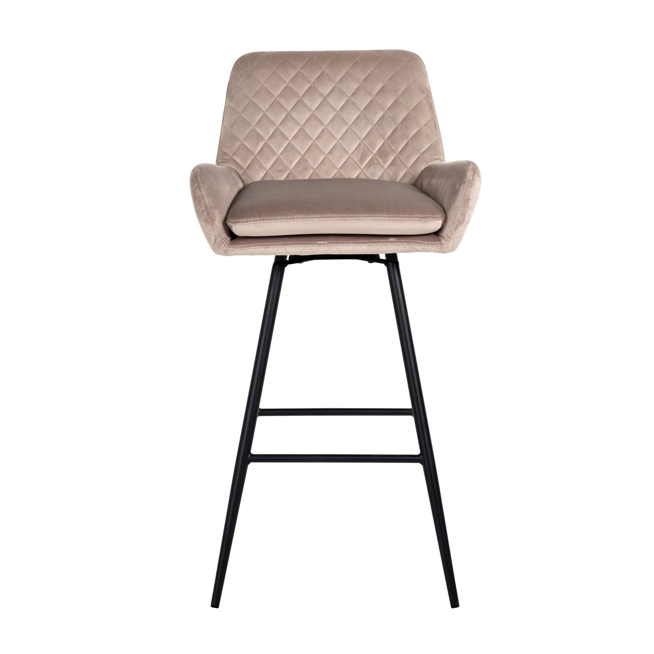 Barhocker Linsey khaki velvet swivel (Set of 2) Barhocker Linsey khaki velvet swivel (Set of 2)