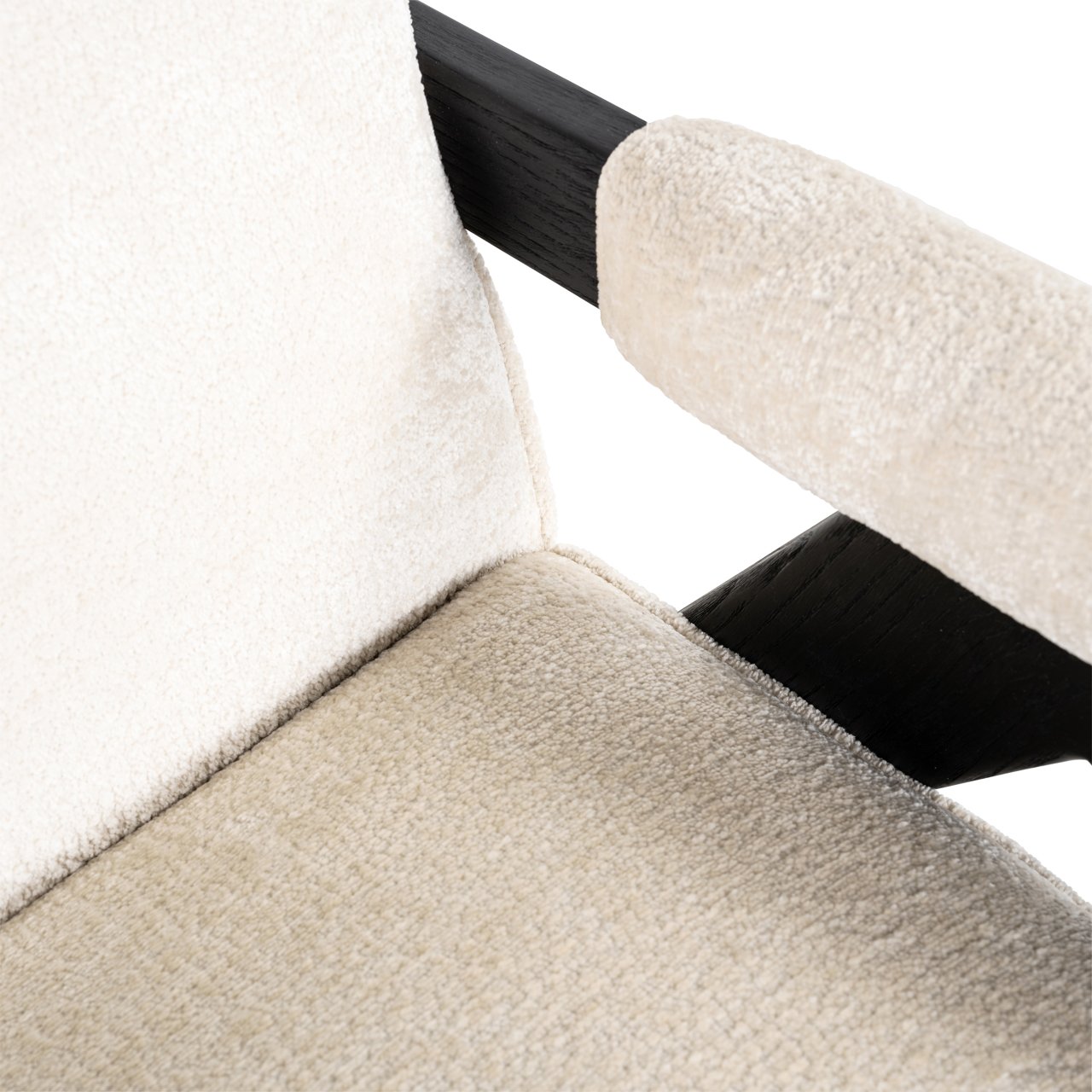 Lounge Stuhl Cooper white chenille