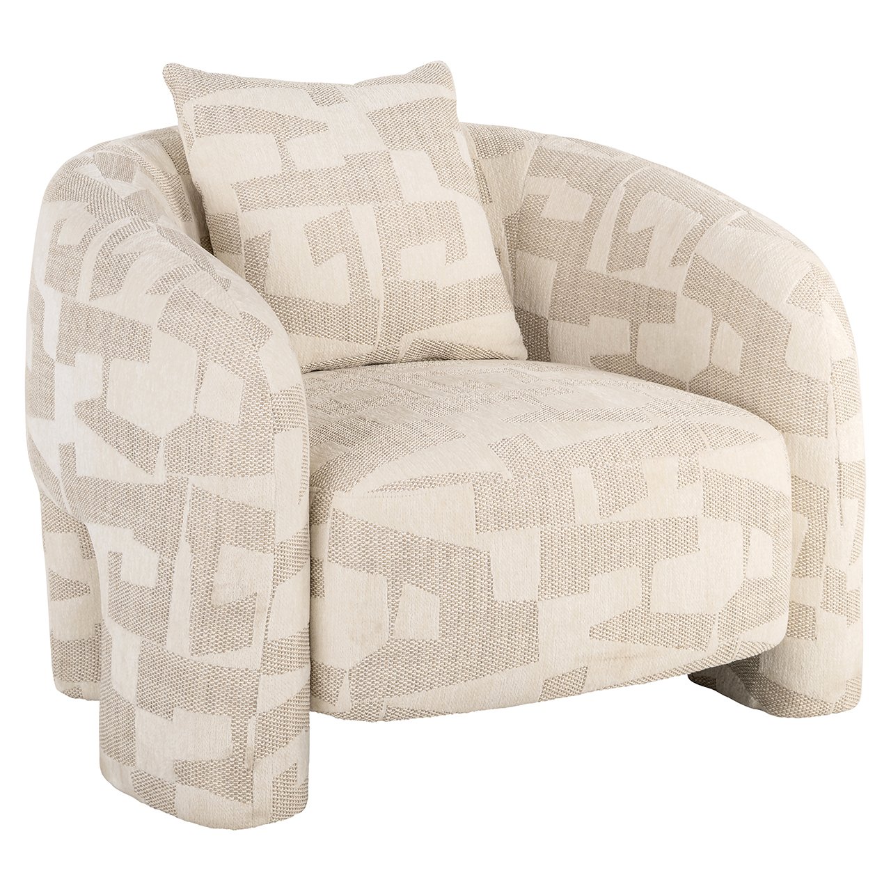 Loungesessel Tuscany beige graffic (Beige graffic)