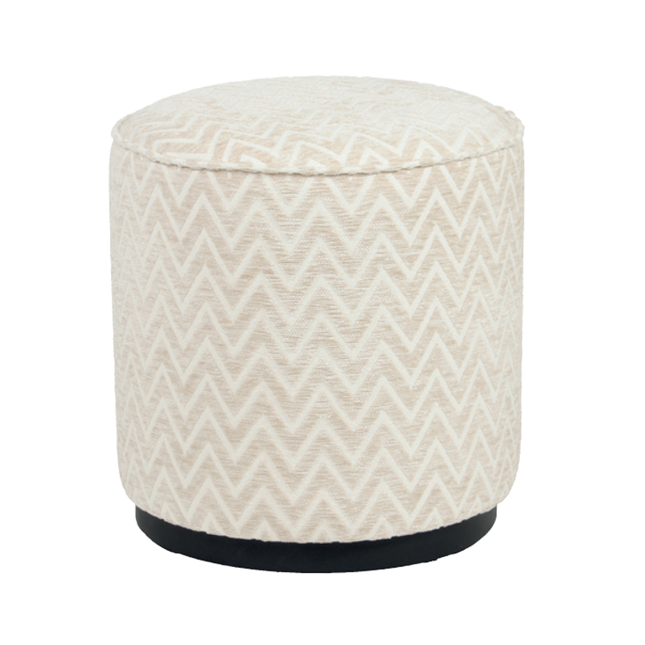 Hocker & Fußbank Lexie beige chevron 45Ø