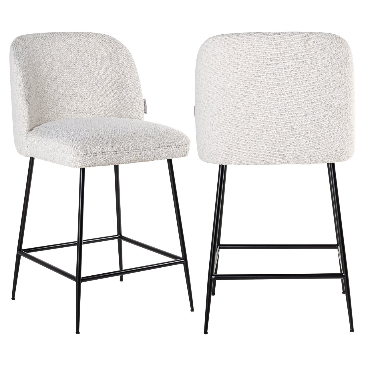 Thekenstuhl Pullitzer white bouclé