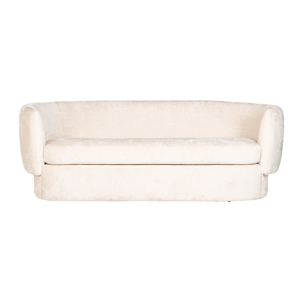 Couch Donatella white chenille fire retardant (FR-Bergen 900 white chenille)