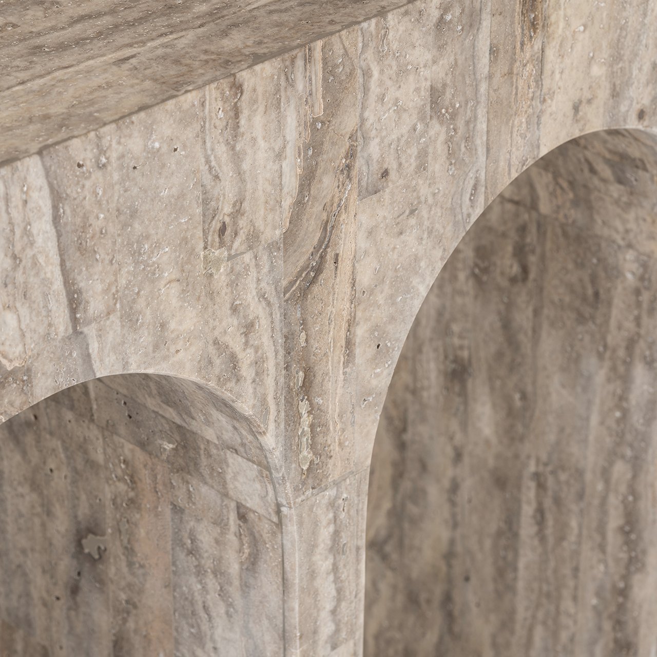 Ablagetisch La Rague naturgrau Travertin (Grey)