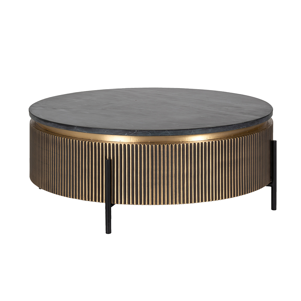 Couchtisch Ironville 90Ø (Gold)