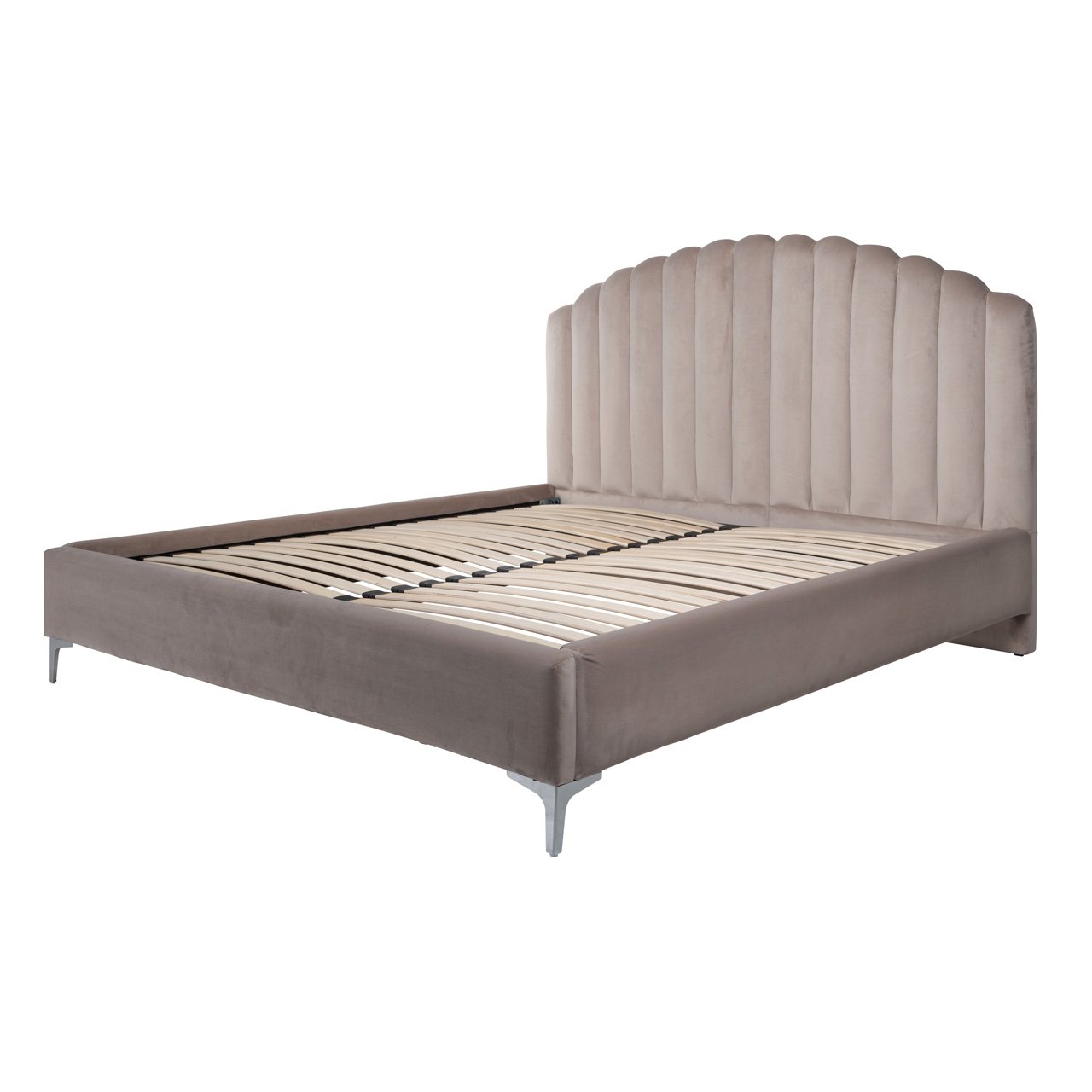 Bett Belmond 180x200 mit Lattenrost ohne Matratze (Quartz Khaki 903)