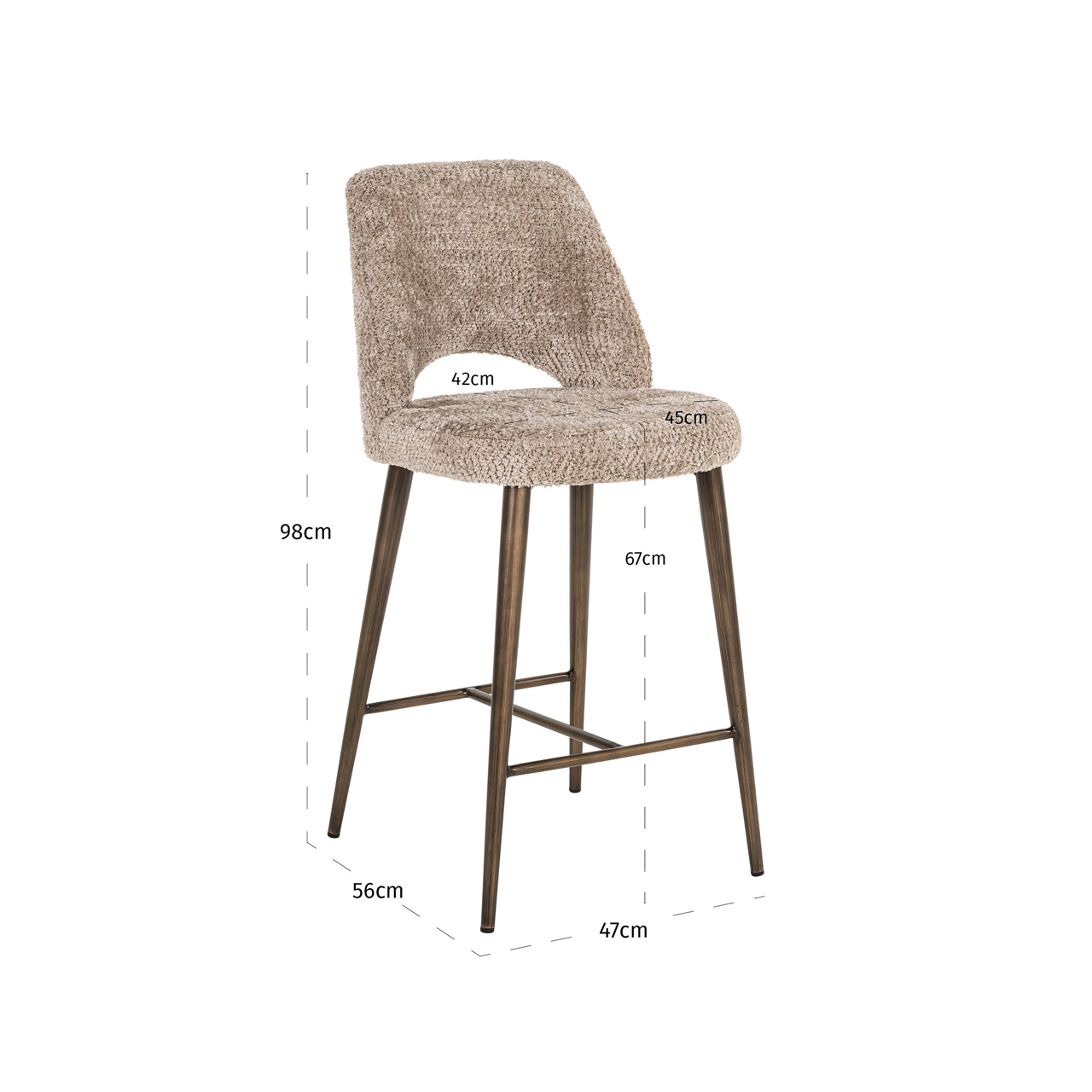 Thekenstuhl Delphine lovely nature fire retardant