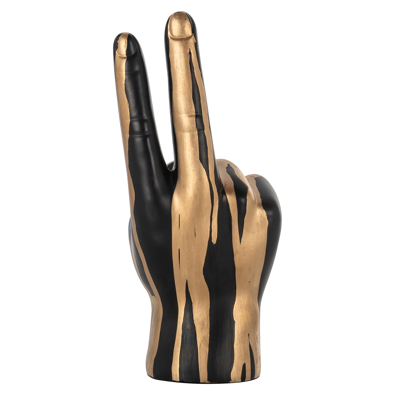 Dekoratives Objekt Peace black/gold