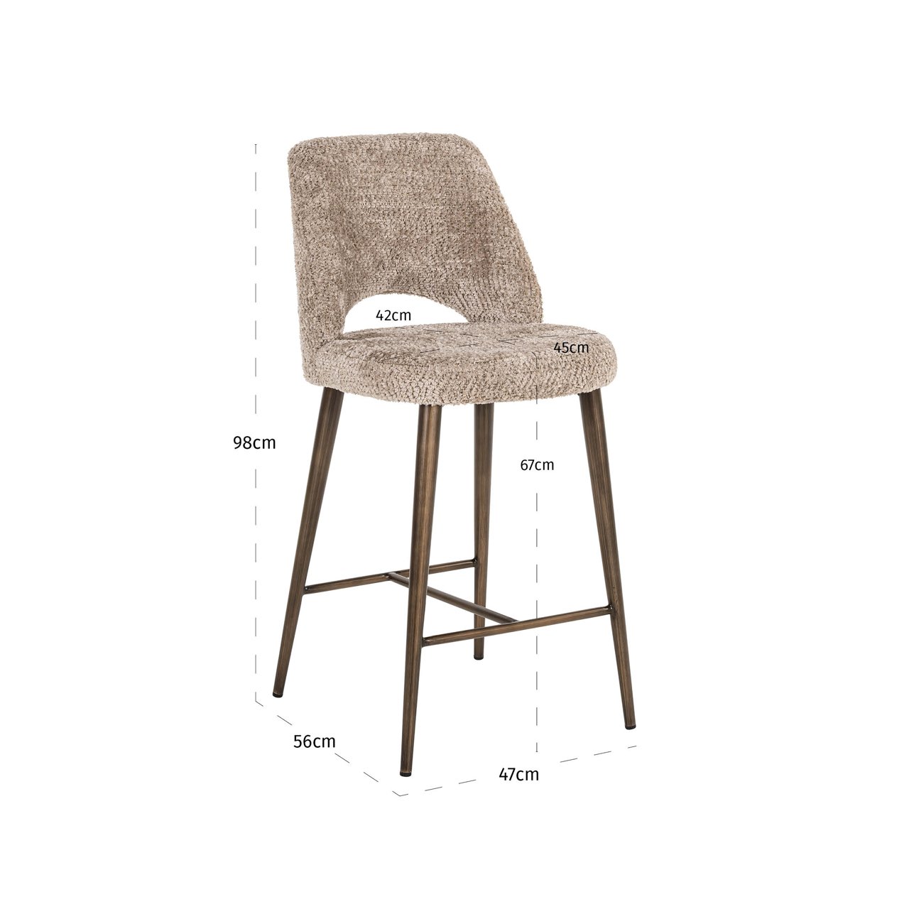 Thekenstuhl Delphine lovely nature fire retardant