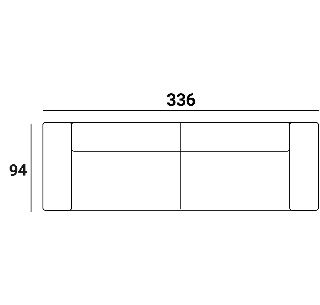 Sofa Paloma customized 4,5-seater