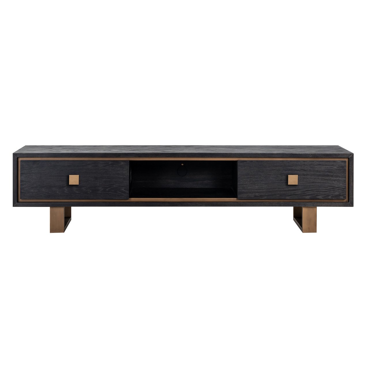 Fernsehkommode Hunter 2-schubladen (Black rustic)