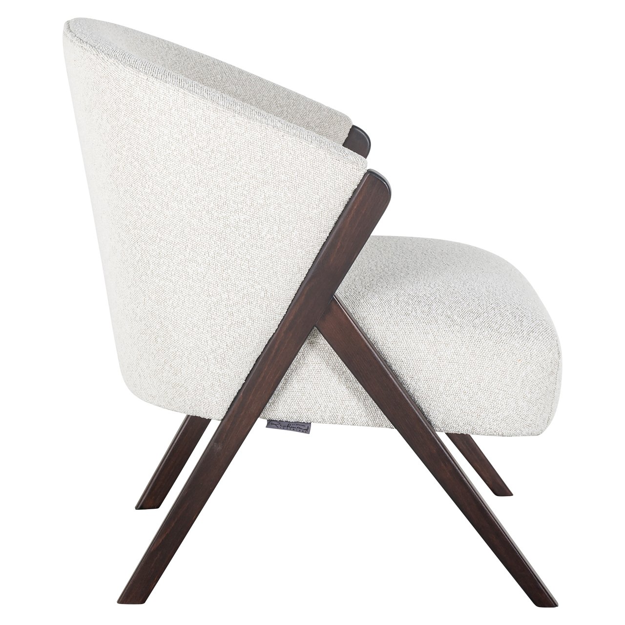 Lounge Stuhl Mia white bouclé