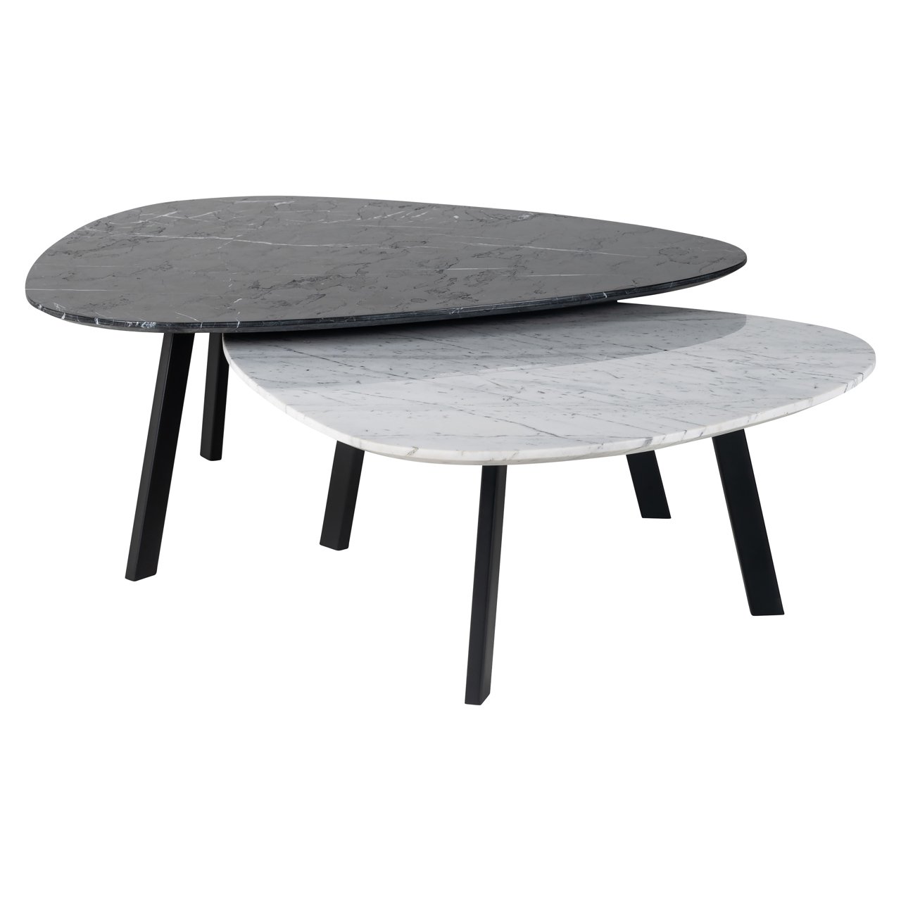 Couchtisch Trocadero black/white (Set of 2)