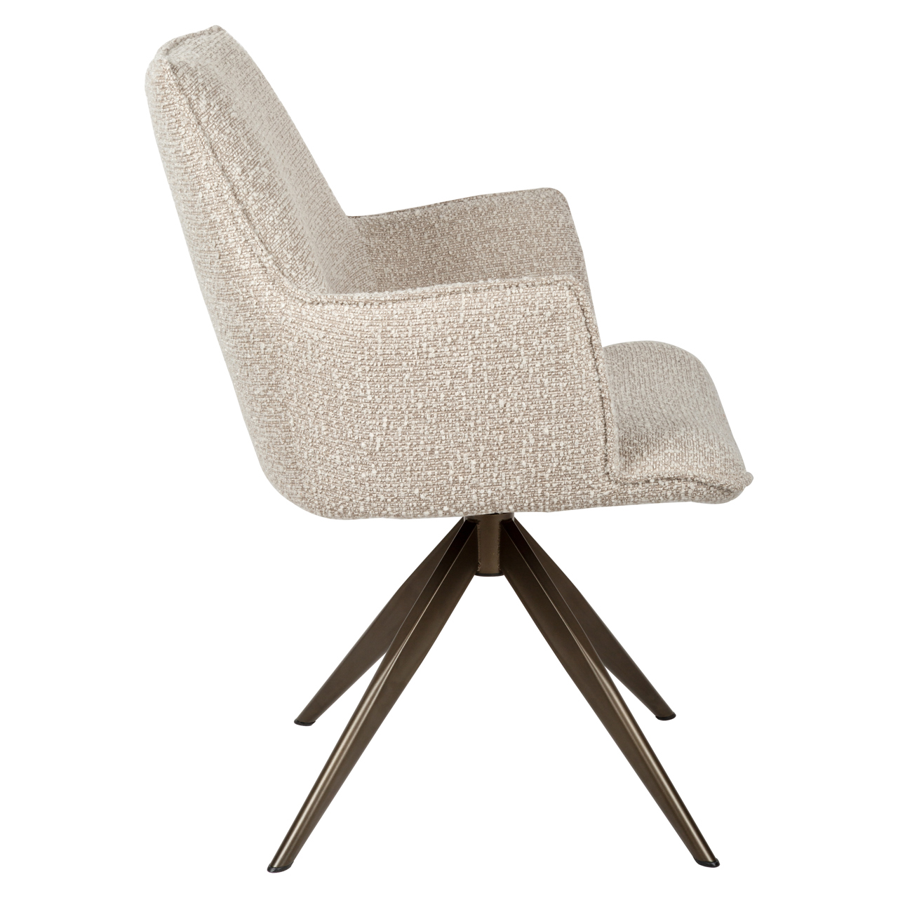 Esszimmerstuhl Dakota natural chunky swivel with arm