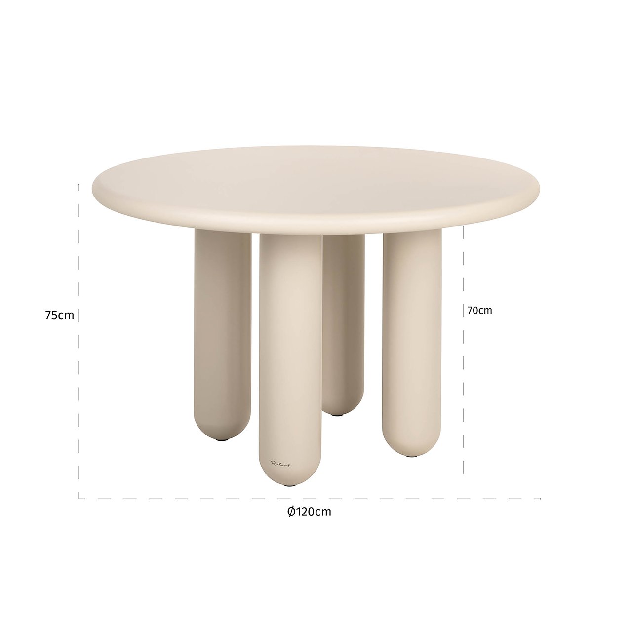 Esstisch Calma 120Ø (Beige)